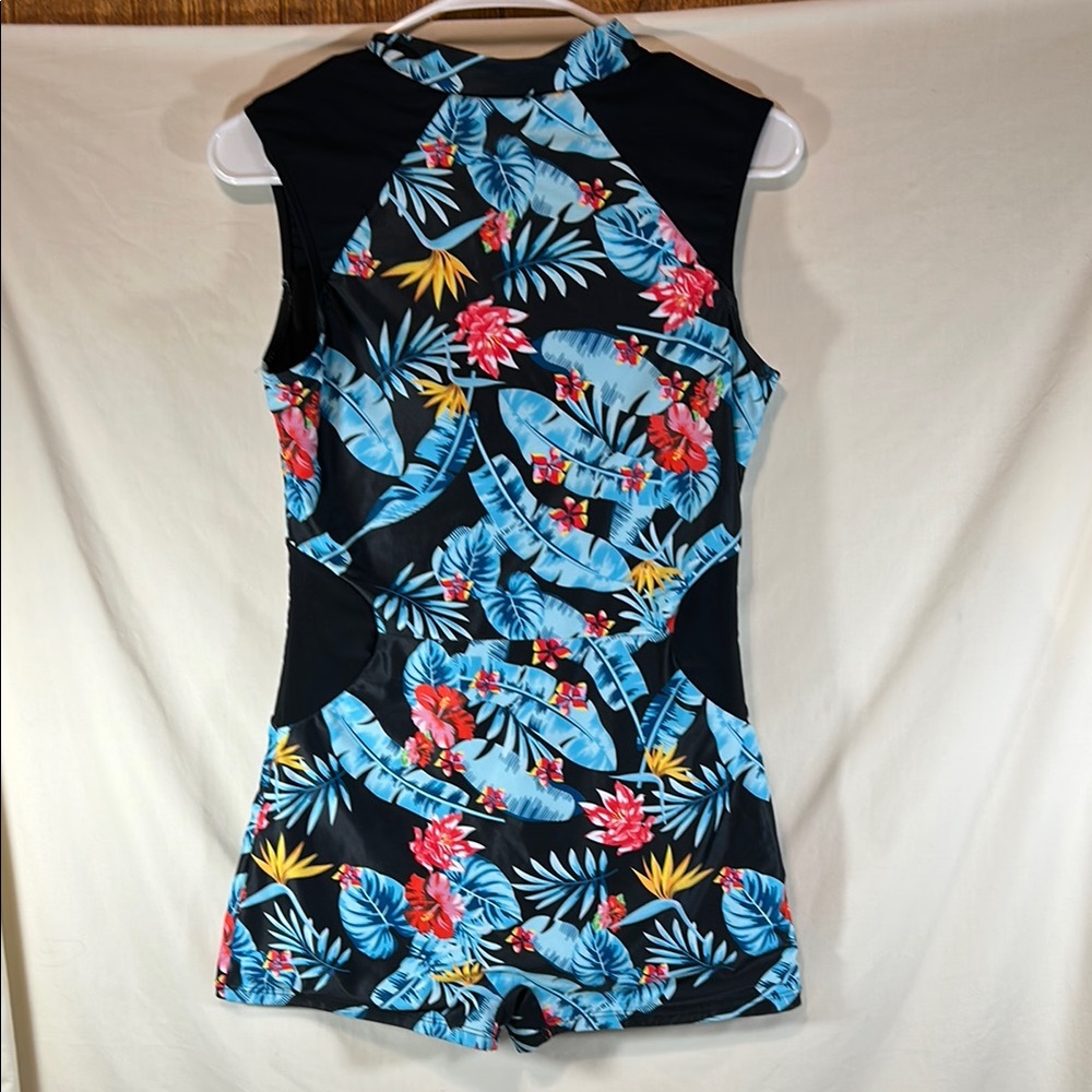 Womans Floral Romper Swimsuit